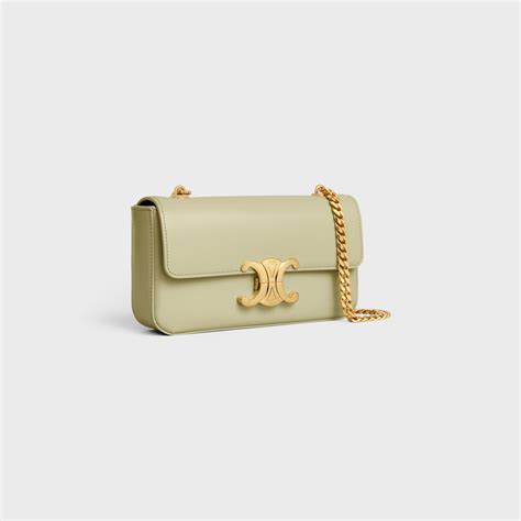 celine almond green|CHAIN SHOULDER BAG CLAUDE IN SHINY CALFSKIN.